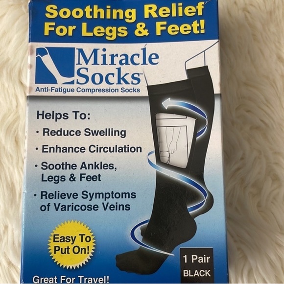 Miracle Black Compression Socks - Picture 1 of 5